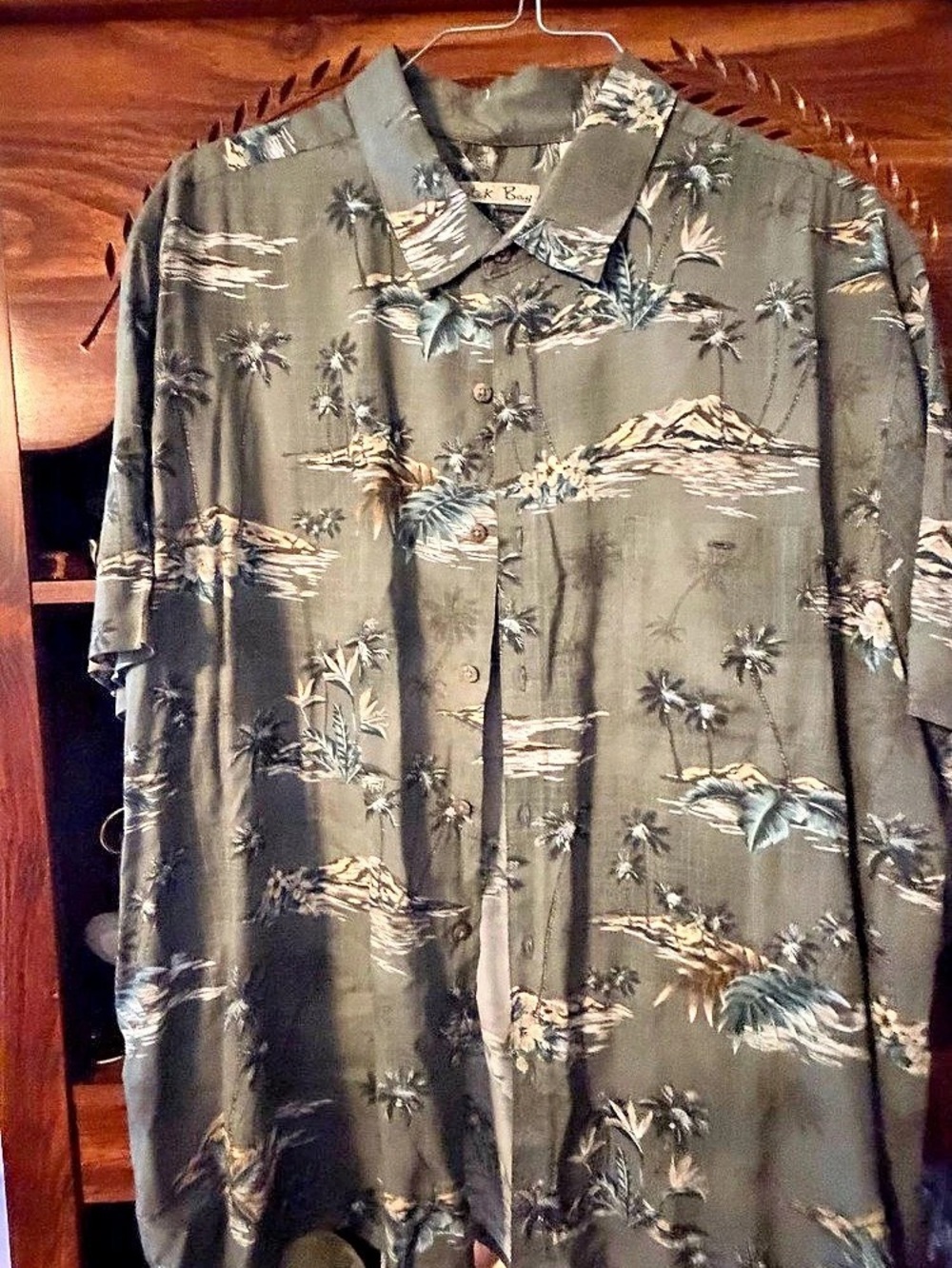 Batik Bay Tropical Print Button Down Shirt XXL